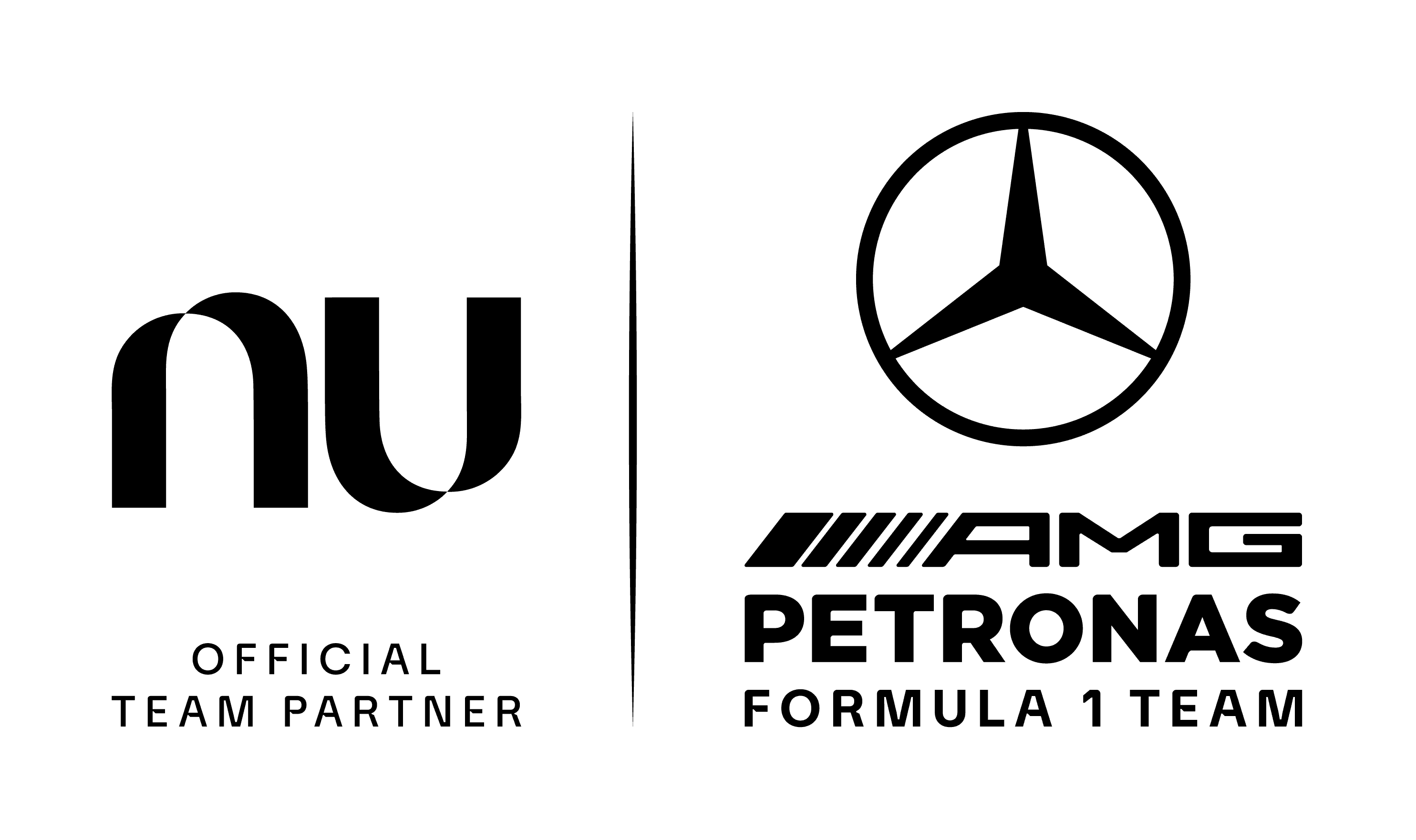 Nu · Official Team Partner de Mercedes AMG - PETRONAS Formula 1 Team